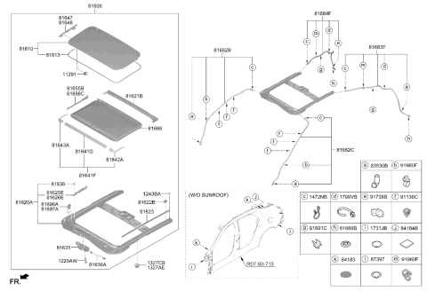 2023 Hyundai Elantra N SUNROOF ASSY Diagram for 81600-AA500-NNB