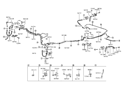 1992 Hyundai Elantra Brake Fluid Lines(-ABS) Diagram 2