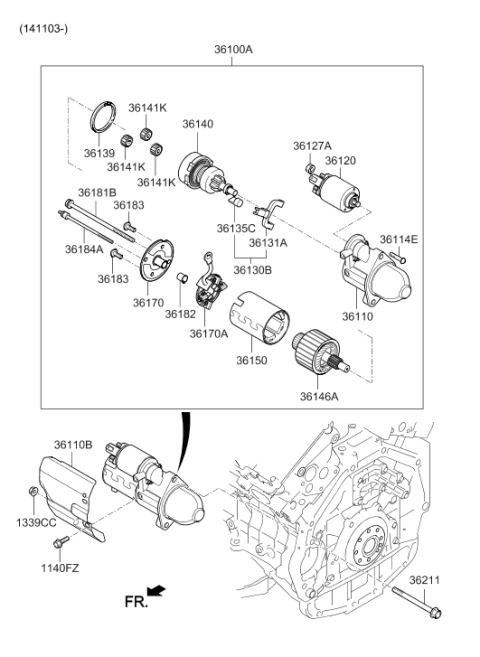 2015 Hyundai Azera Starter Diagram 2