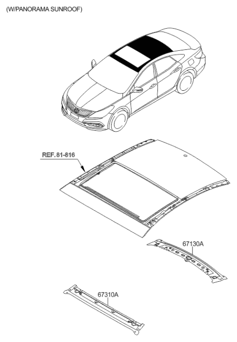 2015 Hyundai Azera Roof Panel Diagram 2