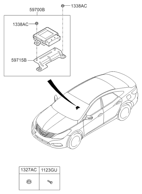 2015 Hyundai Azera Parking Brake System Diagram 2