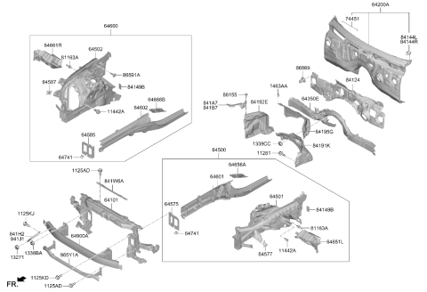 2026 Hyundai Genesis G90 Ball Joint-Hood Lifter Diagram for 81163-C7000