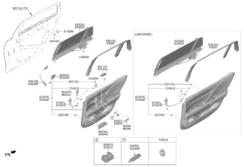 2023 Hyundai Genesis G90 COVER-DR LATCH Diagram for 82378-T1000-4X
