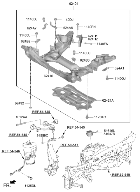 2025 Hyundai Genesis G90 Bolt Diagram for 62498-B1000