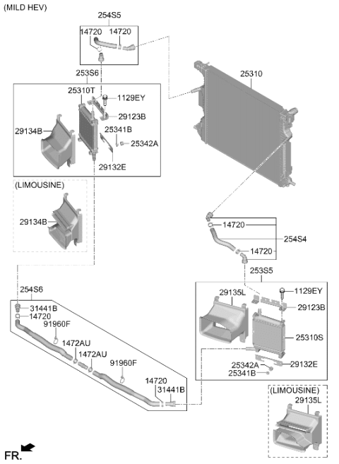 2024 Hyundai Genesis G90 Engine Cooling System Diagram 3