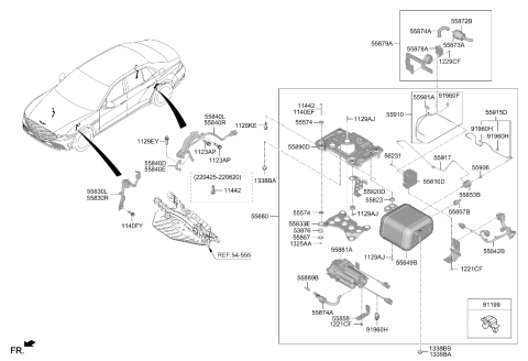 2026 Hyundai Genesis G90 Screw Machine Diagram for 12211-06123