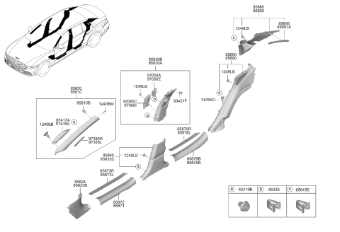 2023 Hyundai Genesis G90 Screw-Tapping Diagram for 12490-04101