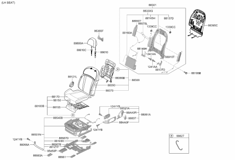2025 Hyundai Genesis G90 Front Seat Diagram 2