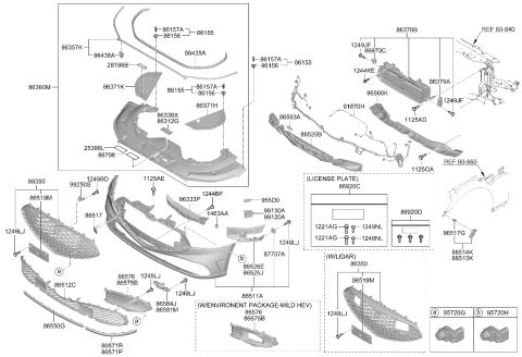 2026 Hyundai Genesis G90 Spring Nut Diagram for 87350-2B000