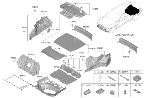 2025 Hyundai Genesis G90 Mobility Kit-Tire Diagram for 52933-AA180
