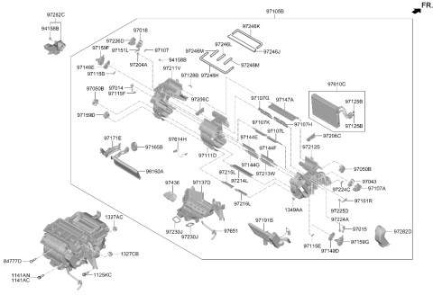 2023 Hyundai Ioniq 5 CASE-HEATER & EVAPORATOR,LWR Diagram for 97137-GI000