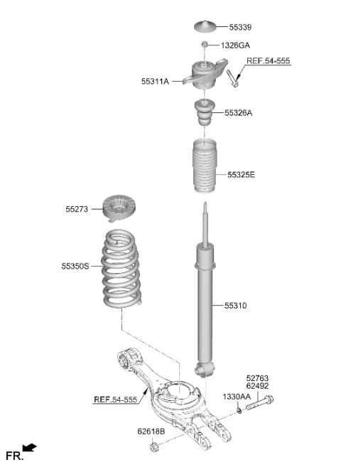 2024 Hyundai Ioniq 5 Korean made Rear Spring & Strut Diagram 2