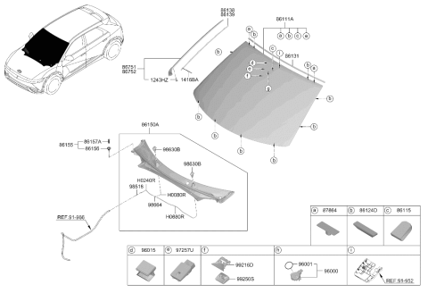 2024 Hyundai Ioniq 5 Module & Sensor Assembly-Rain Diagram for 96000-N9000