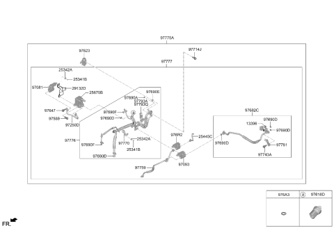 2023 Hyundai Ioniq 5 Expansion Valve Diagram for 97626-GI500