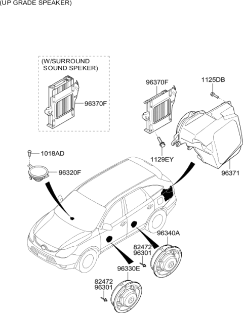 2007 Hyundai Veracruz Speaker Diagram 2
