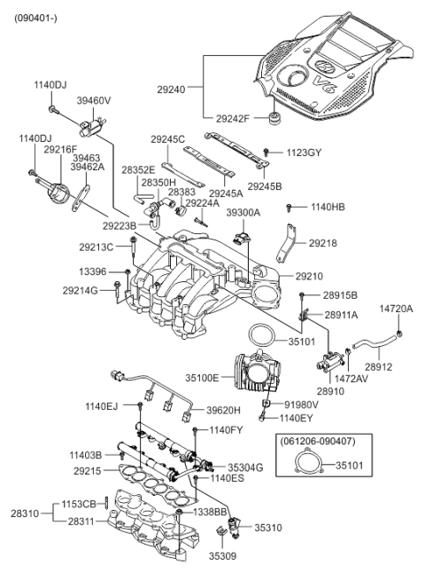 2012 Hyundai Veracruz Intake Manifold Diagram 2