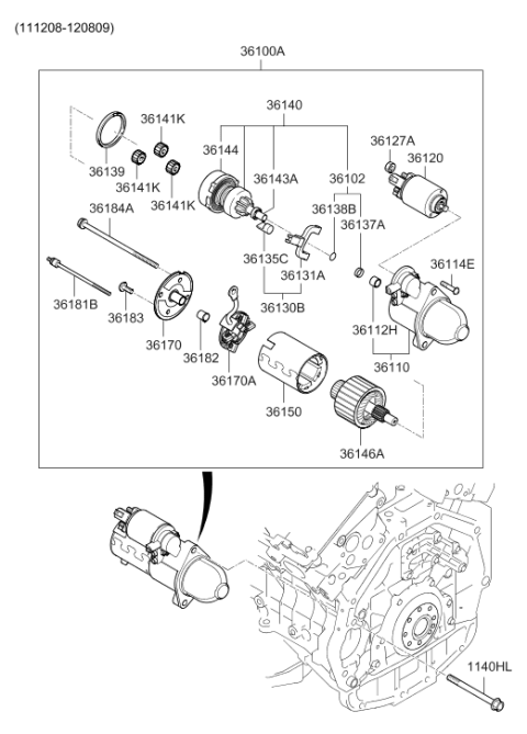2010 Hyundai Veracruz Starter Diagram 3