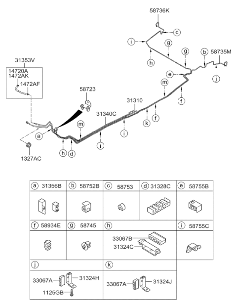2009 Hyundai Veracruz Fuel System Diagram 2