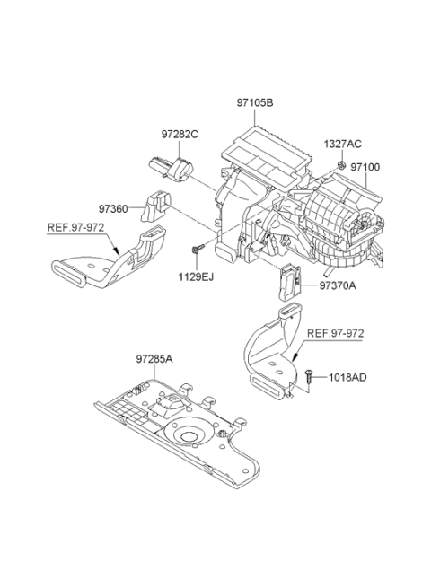 2007 Hyundai Veracruz Heater System-Heater & Blower Diagram 3
