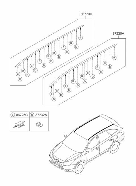2007 Hyundai Veracruz Roof Rack Diagram 2