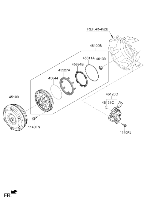 2025 Hyundai Genesis G80 Oil Pump & TQ/Conv-Auto Diagram 2