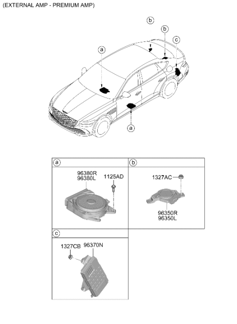 2025 Hyundai Genesis G80 Speaker Diagram 2