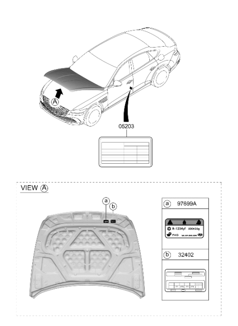 2026 Hyundai Genesis G80 Label Diagram 2