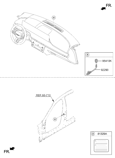 2025 Hyundai Genesis G80 Front Door Locking Diagram 2