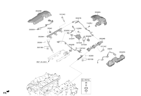 2026 Hyundai Genesis G80 Throttle Body & Injector Diagram 2