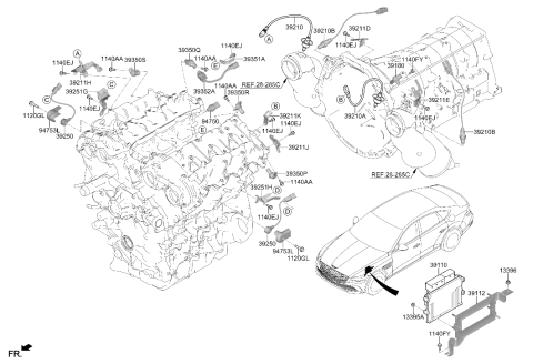 2025 Hyundai Genesis G80 Electronic Control Diagram 2