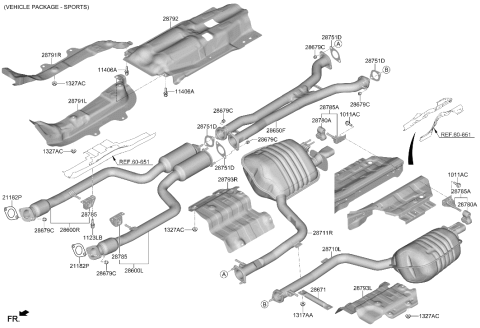 2026 Hyundai Genesis G80 Muffler & Exhaust Pipe Diagram 4