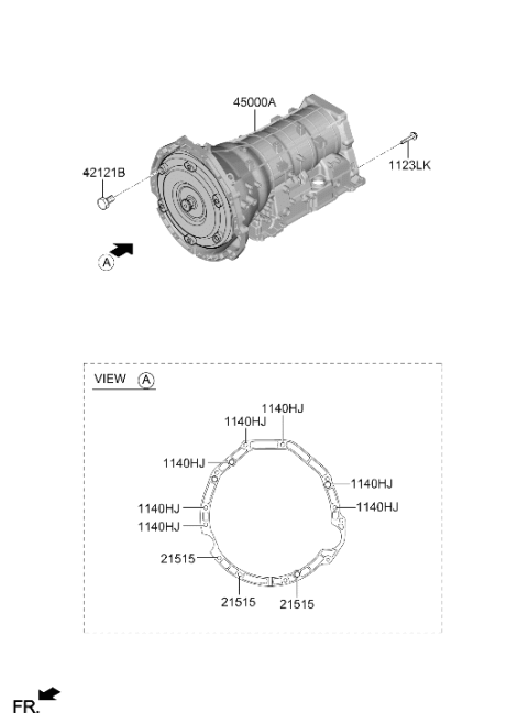 2026 Hyundai Genesis G80 Transaxle Assy-Auto Diagram 2