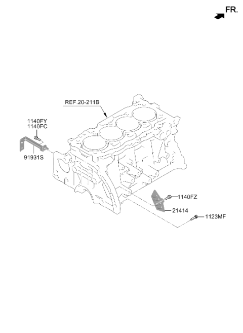 2025 Hyundai Genesis G80 Belt Cover & Oil Pan Diagram 3