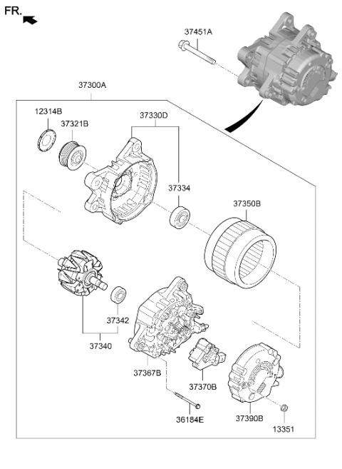 2025 Hyundai Genesis G80 Alternator Diagram 2