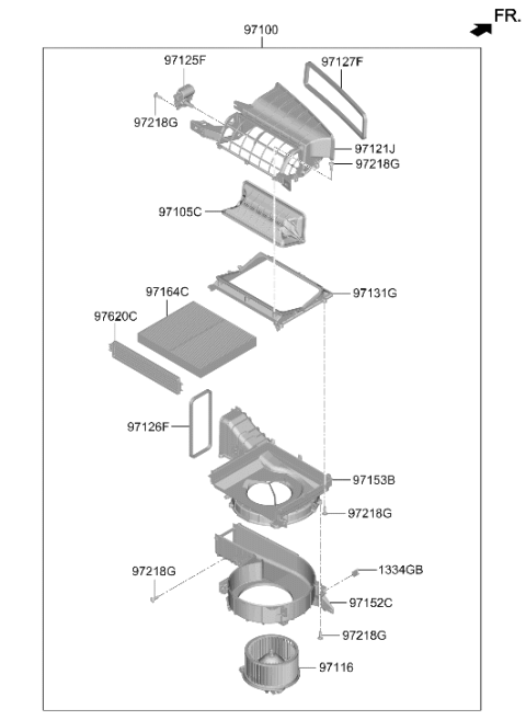 2025 Hyundai Genesis G80 Heater System-Heater & Blower Diagram 2