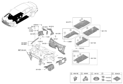 2025 Hyundai Genesis G80 Isolation Pad & Plug Diagram 2