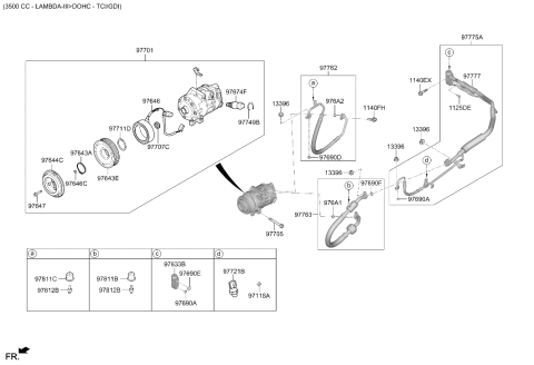 2025 Hyundai Genesis G80 Air conditioning System-Cooler Line Diagram 2
