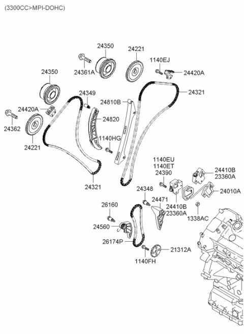 2005 Hyundai Sonata New Body Style (US) Camshaft & Valve Diagram 2