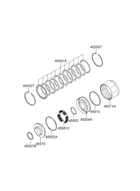 2005 Hyundai Sonata New Body Style (US) Transaxle Clutch - Auto Diagram 2