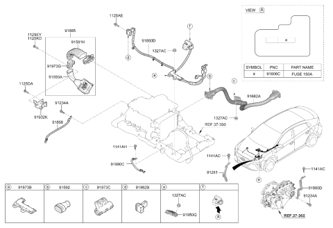 2020 Hyundai Ioniq Fuse(150A) Diagram for 18790-01318