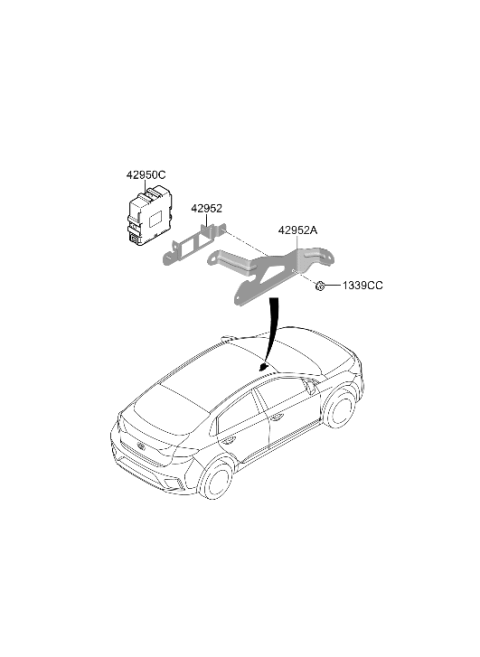 2020 Hyundai Ioniq Electric Traction Motor & GDU Diagram 2