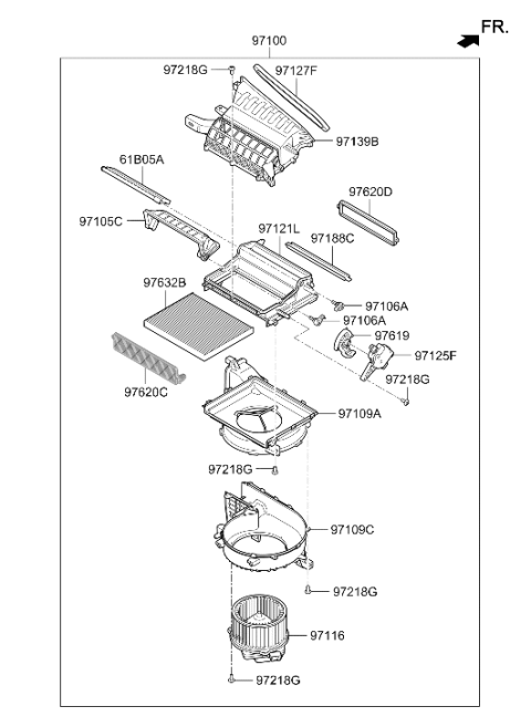 2020 Hyundai Ioniq Electric Heater System-Heater & Blower Diagram 2