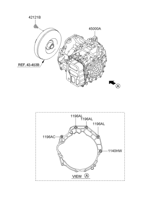 2006 Hyundai Azera Produced After OCT.31.2006 Transaxle Assy-Auto Diagram 2