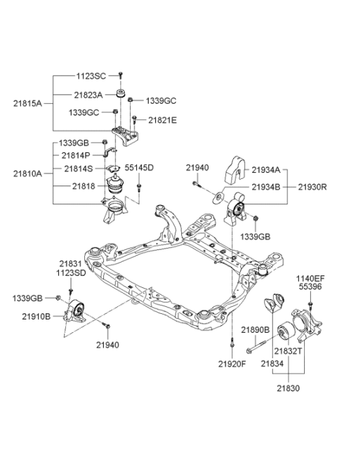 2006 Hyundai Azera Bolt Diagram for 55396-3K000