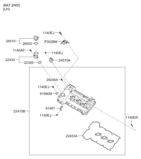 2007 Hyundai Azera Rocker Cover Diagram 3