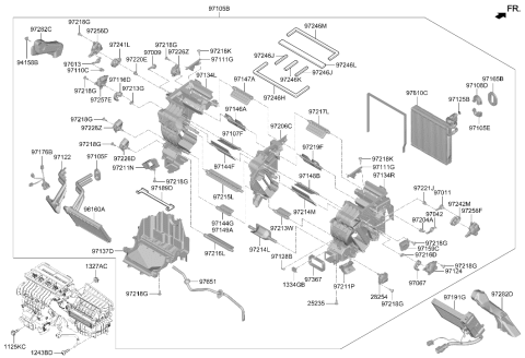2023 Hyundai Genesis Electrified GV70 DOOR ASSY-TEMPERATURE Diagram for 971A1-AR000