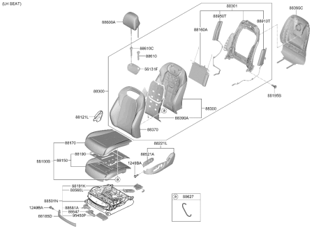 2025 Hyundai Genesis Electrified GV70 Front Seat Diagram 2