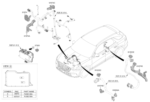 2024 Hyundai Genesis Electrified GV70 Door Wiring Diagram 2