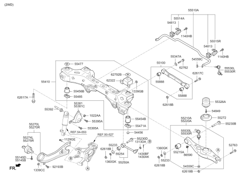 2013 Hyundai Santa Fe Bolt Diagram for 55145-3S000