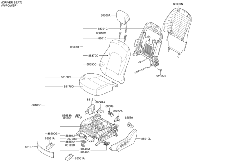 2013 Hyundai Santa Fe Front Seat Diagram 4